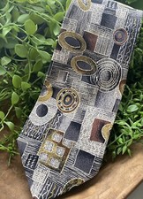 Men's tie Abstract Italian 100 silk tie