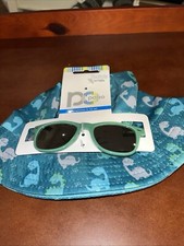 NEW Toddler Boy Dinosaur Sun Hat  Sunglasses Set 0-3 Years Summer