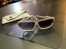 Vintage Jean Pierre Lamy Sunglasses White And Blue 1990 s Case 1