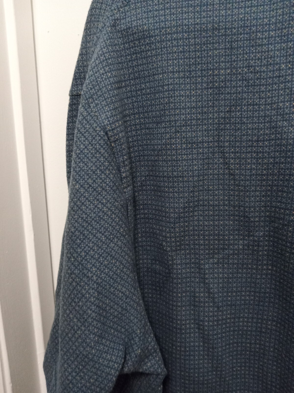 Windham Pointe Pocket Polo Tiny Checkered Blue XL - image 7