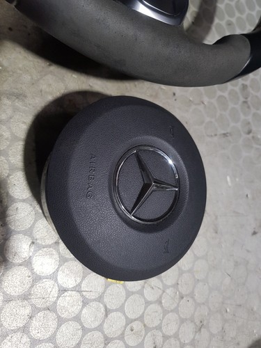 2020 Mercedes C Class W205 C205 AMG Premium Leather Alcantara Steering Wheel - Picture 3 of 15
