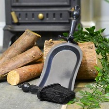 Deluxe Black Iron Shovel and Brush Set