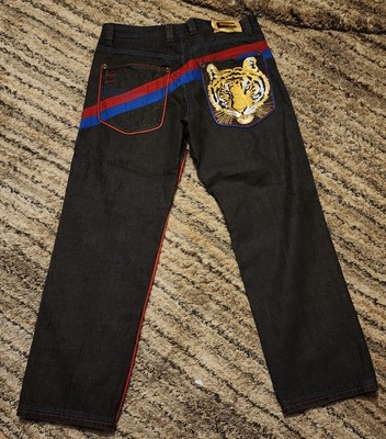baggy y2k Coogi tiger jeans 38x34 Skater Grunge Punk  Southpole Style Wide Leg