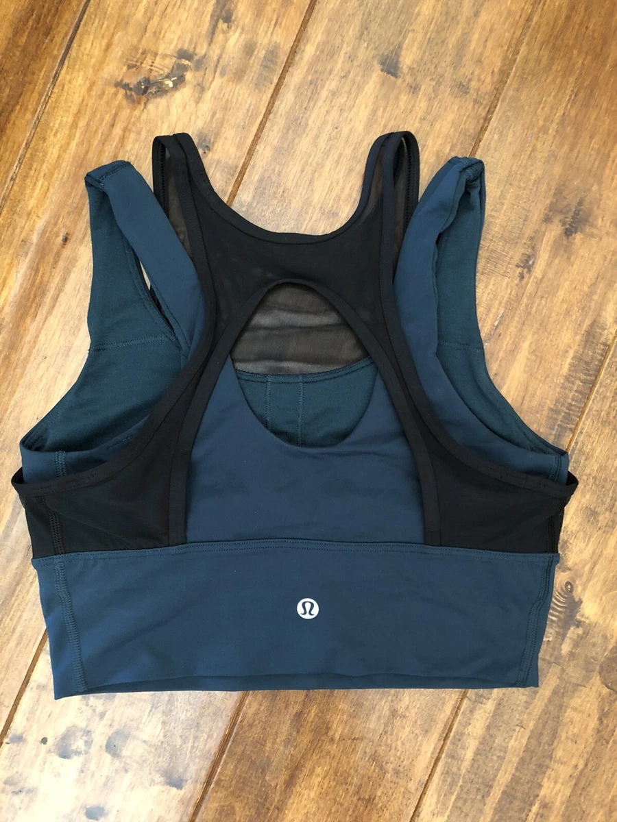 Lululemon Double Tap Bra II Size 10 B/C cup Dark Adobe Black DKAD 47532