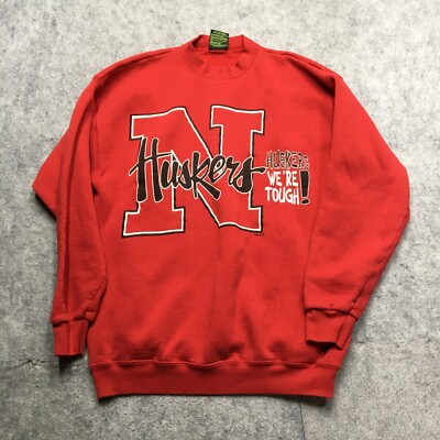 Vitnage TSi Nebraska Huskers Sweatshirt Mens Large L Red Fleece