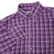 Wrangler Riata Purple Plaid Long Sleeve Size Boys