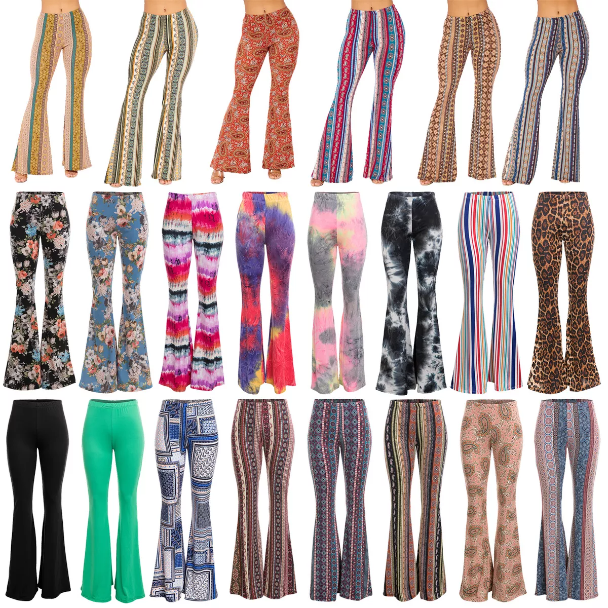 Flared Boho Patterned Forbidden Pants, Women's Fashion, Bottoms, Other  Bottoms on Carousell