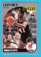1990-91 Hoops #168 Glen Rice RC Rookie Card