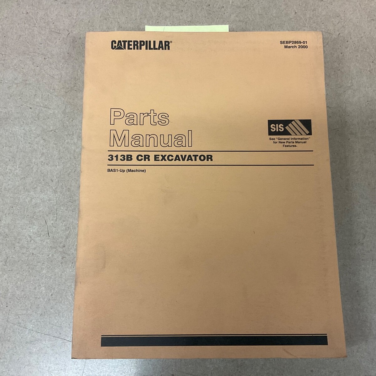 CAT Caterpillar 313B CR PARTS MANUAL BOOK CATALOG LIST EXCAVATOR