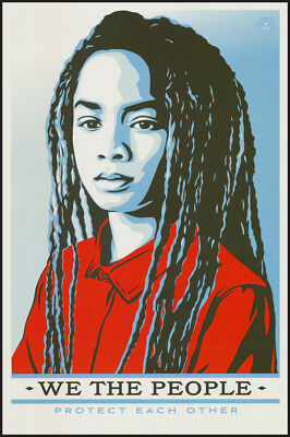 2017 WE THE PEOPLE PROTECT EACH OTHER 1. Auflage Shepard Fairey Poster
