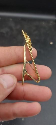 Ammolite 10k Gold Plated Brass Maple Leaf Tie Clip By Korite - Picture 5 of 6