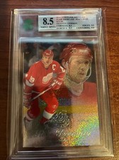 2014-15 Fleer Showcase Flair Row 1 BLUE ICE /99 Steve Yzerman Red Wings MNT 8.5