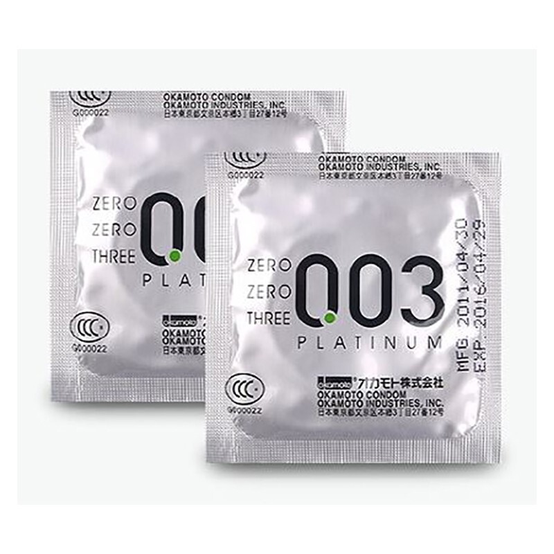 50pcs Condoms okamoto Platiuum 003 zero zero three | eBay