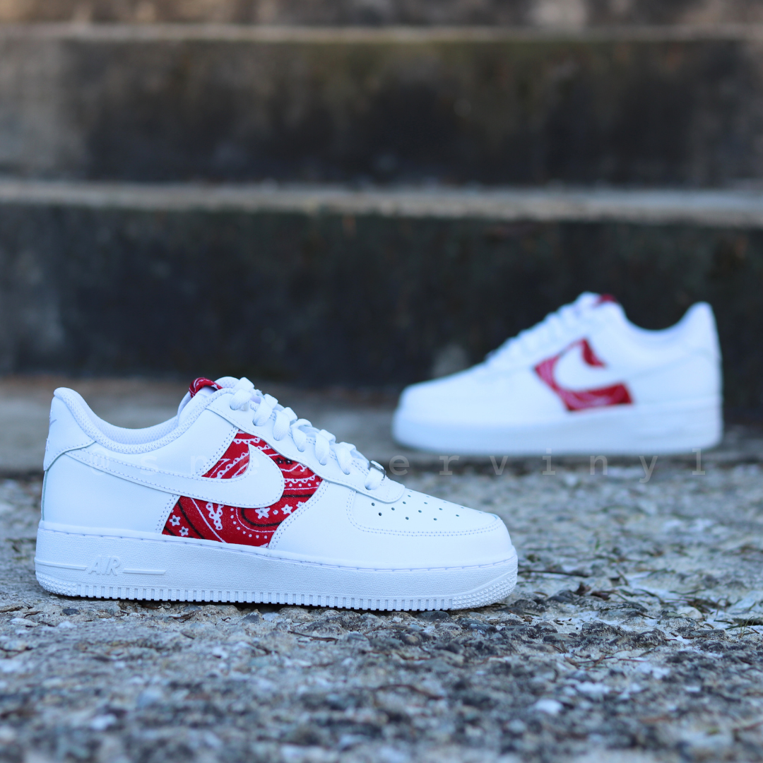 air force 1 bandana red