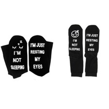 Funny Sayings Cotton Socks I Am Not Sleeping Just Resting My Eyes Hosiery Gifts