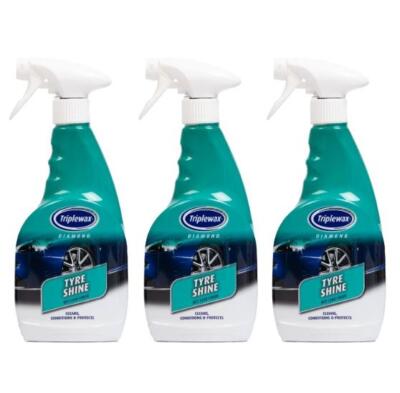 Triplewax Reifenglanz Dressing New Look Finish Clean & Protect Spray 500ml x3