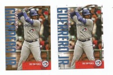 VLADIMIR GUERRERO JR 27/50 TOPPS ONE TWO PUNCH & THE REGULAR CARD MATCH!