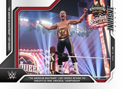 2024 Panini Instant WWE Cody Rhodes RETAINS CHAMPIONSHIP 1/119 SP