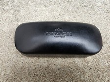 COACH New York Eyeglasses Sunglasses Hard Case Black Velvet Interior Clamshell