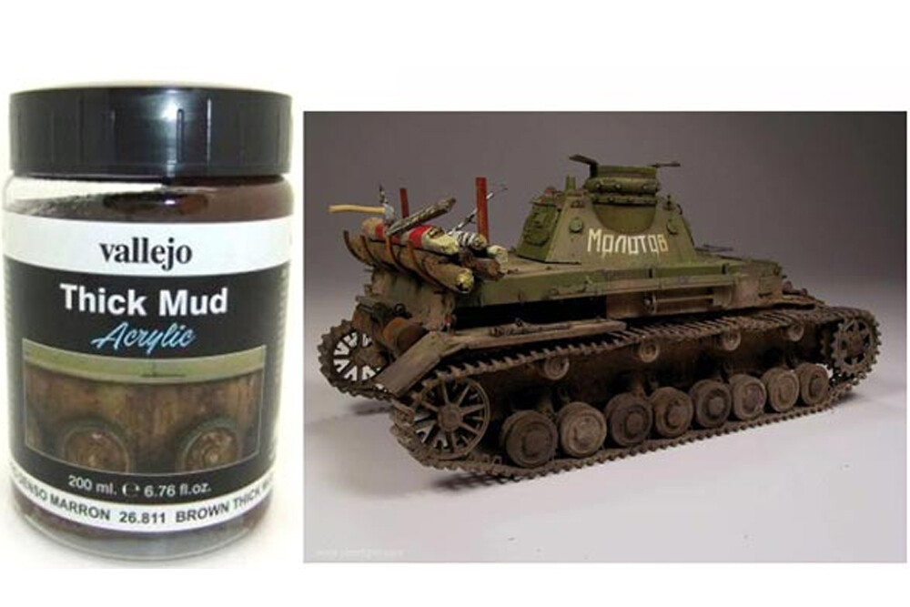 Vallejo WEATHERING Brown Thick Mud 200ml 26811 VALLEJO