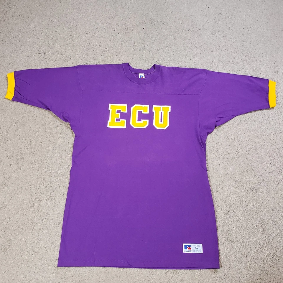 Vintage East Carolina Pirates Shirt Mens XL Purple Russell Athletic ECU USA Made - Image 2 of 4