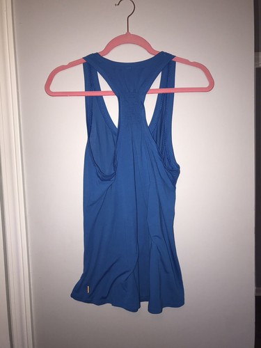Lucy Racerback Scrunch Tank Top Womens Size Small Activewear Running Blue - Picture 2 of 4