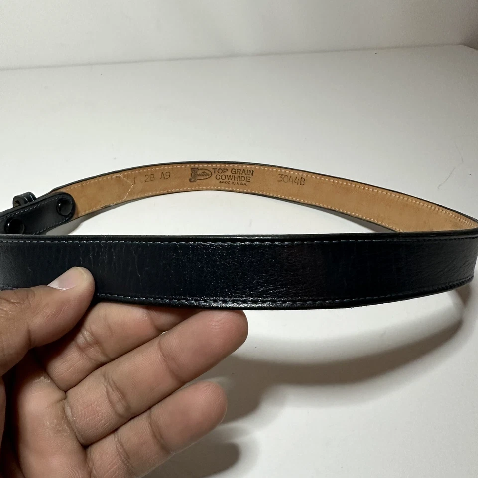 Justin Women Size 28 Navy Blue Top Grain Cowhide Leather Belt Western USA 3044B - Image 3 of 4