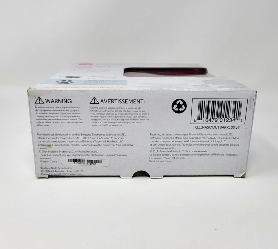 Motorola Dog No Bark Collar SCOUTBARK100 9 Correction Levels NO BARK - Image 3 of 4