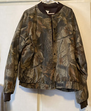 Women’s Xl Real Tree Insulated Coat Snap Front 26” Chest 24” Sleeves 28” Long