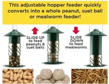 Panacea Combination Bird Feeder, Meal Worms Peanuts, Suet Balls NEW