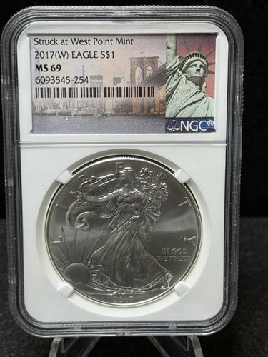 2017 (W) American Silver Eagle NGC MS69 Struck At West Point