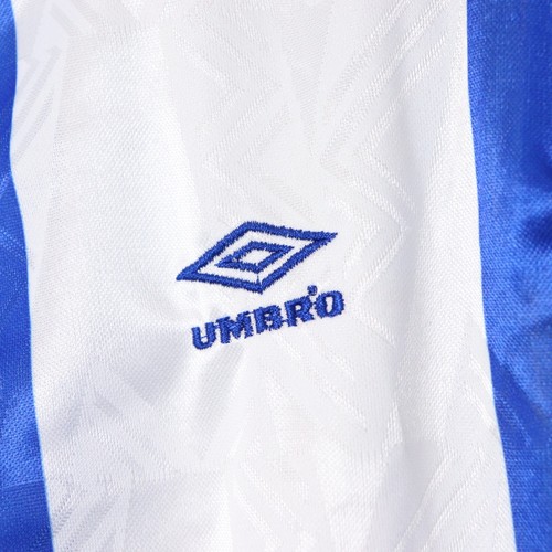 Vintage 90's Umbro Blue White Striped Soccer Jersey Shirt Men's S USA Made NOS - Picture 4 of 9