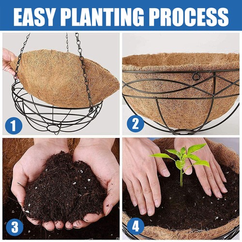 8/10/12/14'' Round Coconut Fiber Coco Liner For Hanging Basket Planter