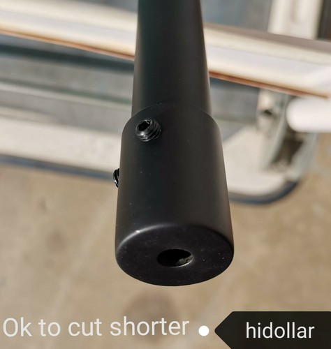 BLACK SHOWER SCREEN SHOWERSCREEN HORIZONTAL HOLDER CLAMP BRACKET GLASS POLE BLK - Photo 2/3