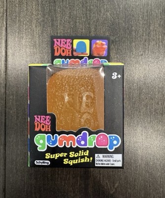 Nee Doh Gumdrop Super Solid Squish Needoh Gum Drop Orange RARE