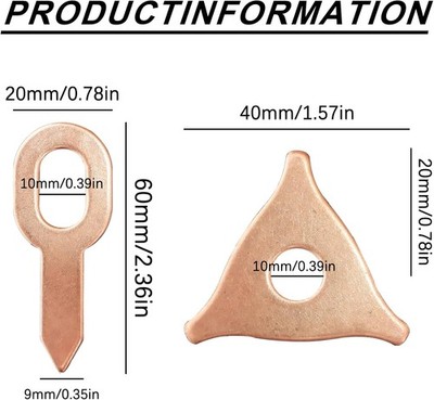 100PCS Dent Pulling Rings, Puller Rings Triangle OT Dent... 