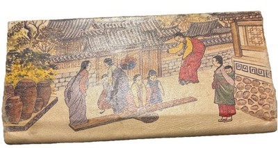 Joy Bells Collection Wallet Eastern Asia Print Dancer Leather