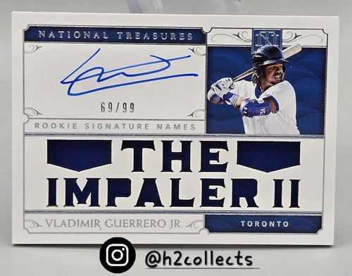 Vladimir Guerrero Jr Rookie Jersey Patch Auto 2019 Panini National Treasures /99