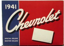 1941 Chevrolet Master Deluxe Special Deluxe Color Sales Brochure Original