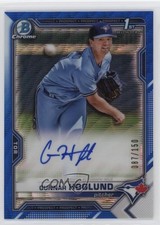 2021 Bowman Draft Chrome Pick Blue Wave Refractor /150 Gunnar Hoglund Auto 1ol9