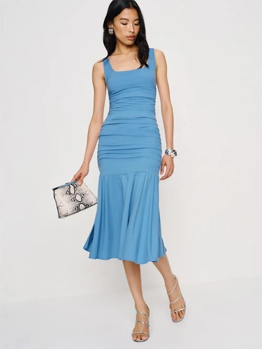 Reformation Blue Kayla Knit Dress M, New With Tags