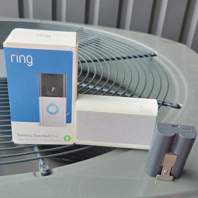 Ring Battery Doorbell Pro HD Video 3D Motion Wi-Fi Wireless Matte Silver Black