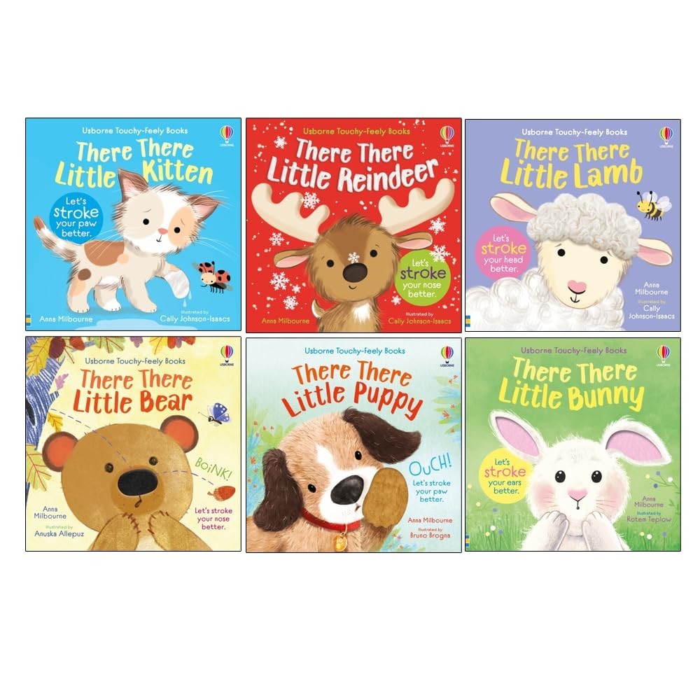 Anna Milbourne Unisex Usborne Touchy Feely Book Collection 6 Books Set By Anna Milbourne(Kitten,Reindeer, Lamb,Bear,Puppy &Bunny) - Image 3