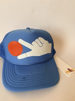 NWT Rally Club Pickleball Trucker Hat - Blue & Orange Graphic Snapback