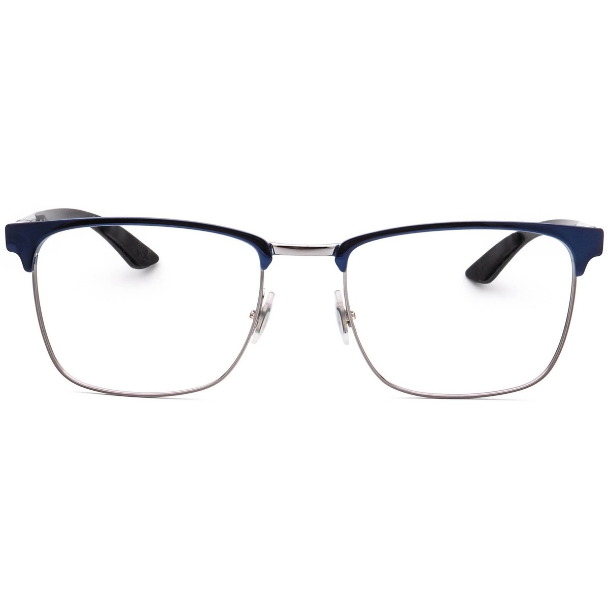 Gunmetal Frames W/ Charcoal Blue Lenses Gunmetal Classic Metal Rectangle Blue Light Glasses - Beckum main image 3