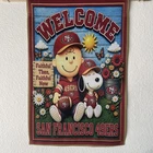 Garden Flag 12x18 SF 49ers Snoopy Charlie Brown  NFL Double Sided Handmade