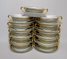 Bohemia VOGUE    22 Piece Cream Soup Bowl Set    11 BOWLS    11 SAUCERS