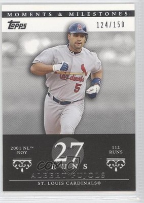 2007 Topps Moments & Milestones /150 Albert Pujols (2001 NL ROY 112 Runs) #4 0a6