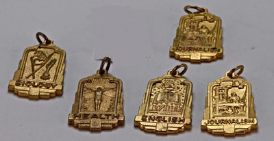 Lot of 7 1958 Vintage Academic Student School Award Medal Pendant Herff Jones