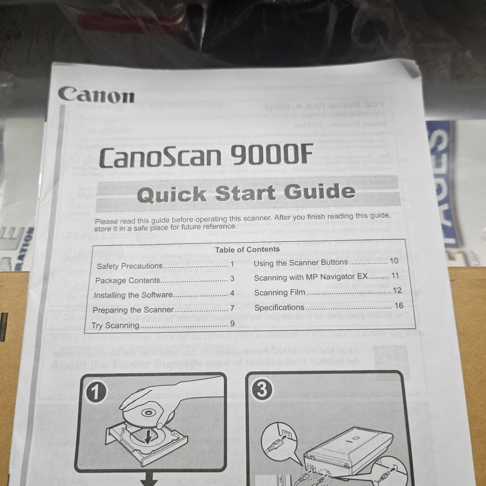 Canon Canoscan 9000f Flatbed Color Image Scanner Negative Film Working Open Box - Image 4 of 4